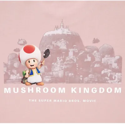 Buy UNIQLO Super Mario Bros Movie Graphic Tee T-shirt Japan Mushroom Kingdom Pink L • 13.98£