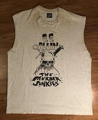 Buy GG Allin ORIGINAL 1993 Tour Shirt Murder Junkies Dwarves ANTiSEEN Cocknoose G.G. • 233.38£