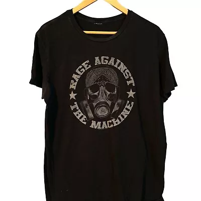 Buy Rage Against The Machine Gas Mask 2016 Black T-Shirt Size Large • 10.58£