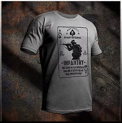 Buy Infantryman T-shirt Infantry Surround Your Parameter Combat Veteran Tactical Ops • 18.63£
