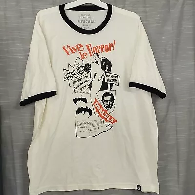 Buy Bela Lugosi Dracula Vive Le Horror Tshirt Mens White T-Shirt Size 2X • 28£