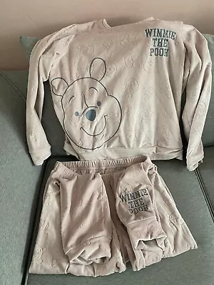 Buy Women’s Disney Winnie The Pooh Fleece Cosy Pyjamas Long Sleeve Size 12-14 Medium • 5£