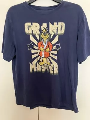Buy Vintage Hanna Barbera Men's Navy Blue Grand Master Print Logo T Shirt Size M • 12£