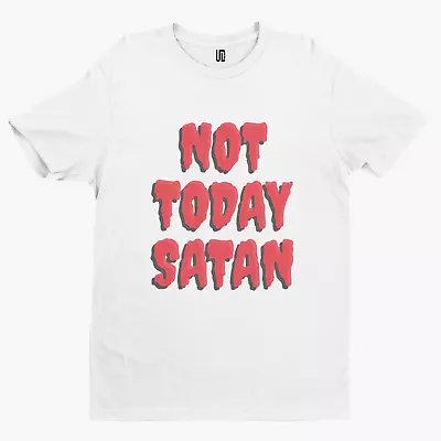 Buy Not Today Satan T-Shirt - Retro Sci Fi Film TV Horror Religion Movie Halloween • 8.39£