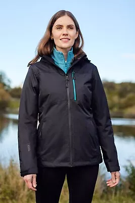 Buy Mountain Warehouse Rainforest Women's Jacket Ladies Waterproof Hooded Rain Coat • 79.99£