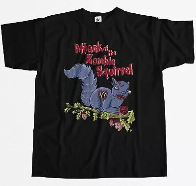 Buy Attack Of The Zombie Squirrel Blood Covered Monster Mens T-Shirt • 7.99£