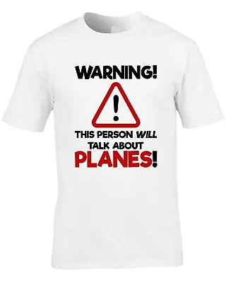 Buy Planes Mens T-Shirt Planespotter Hobby Aircraft Fly Pilot Flying Funny Gift Idea • 11.99£
