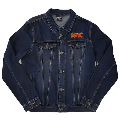 Buy AC/DC For Those About To Rock Large Unisex Blue Denim Jacket NEW • 52.99£