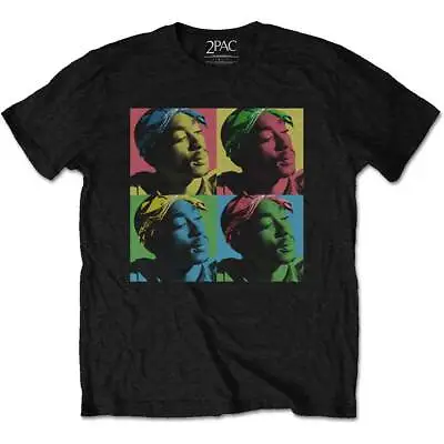 Buy Tupac Shakur T-Shirt 2Pac Pop Art Rock Official Band Black New • 13.90£
