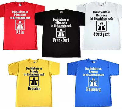 Buy T-shirt T-shirt Motorway - Berlin Hamburg Munich Cologne Dortmund For ALL Cities • 14.18£
