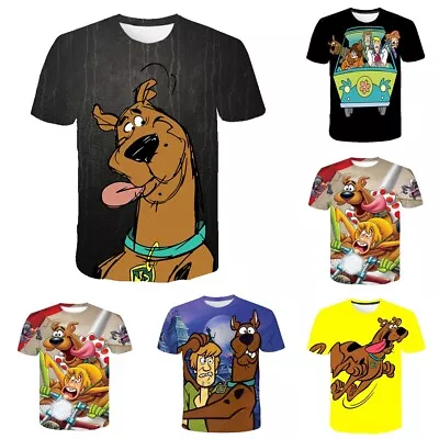 Buy 3D Scooby Doo T-Shirt Funny Xmas Gifts Adult & Kids Pullover Top Tee Gifts UK • 11.39£