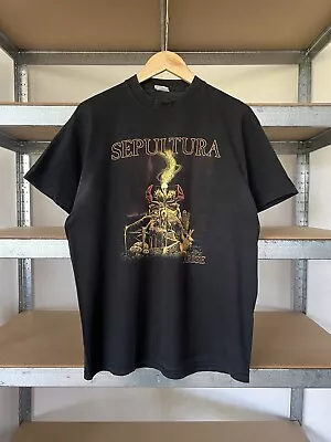 Buy Sepultura Vintage 90s Arise Rock Band T-shirt Size L • 136.15£