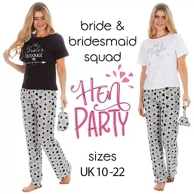 Buy Bridal Matching Sets Bride & Bridesmaid Pyjama Set PJ's Set Wedding Hen Party UK • 15.99£