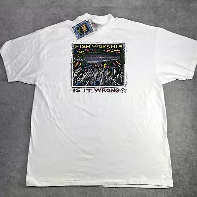 Buy Ray Troll T-Shirt Men’s XXL Fish Worship Graphic 1990 Vintage USA Made NEW • 93.31£