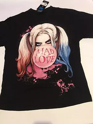Buy Batman Harley Quinn Mad Love T Shirt Black Medium Spiral T-Shirt Size-XL • 14£