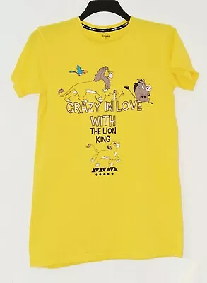 Buy Disney Crazy In Love With The Lion King 100% Cotton Long T-Shirt Size 6-8 • 3.50£