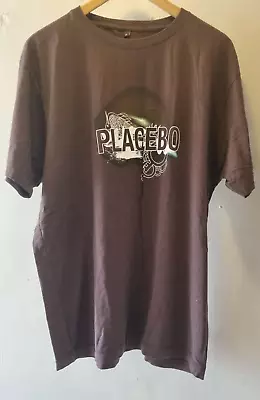 Buy Original Placebo Merchandise T- Shirt Brown Size XL • 45£