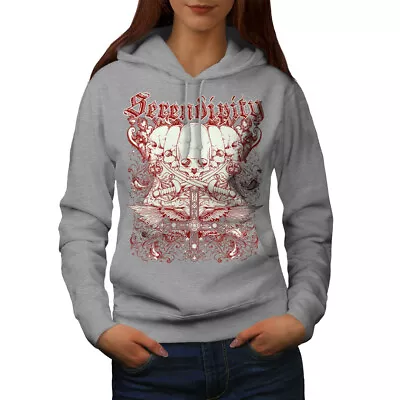 Buy Wellcoda Sword Death Skull Grave Yard Womens Hoodie • 31.99£