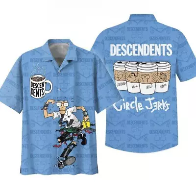 Buy Descendents Circle Jerks Hot Coffee Hawaiian Shirts • 23.29£