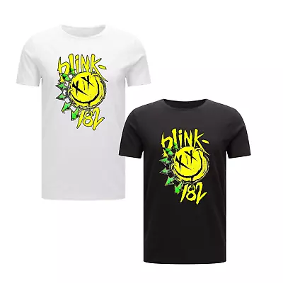Buy 182 Blink T-shirt Rock World Tour 2023 Smile Logo New Top Music Concert Men's • 12.99£