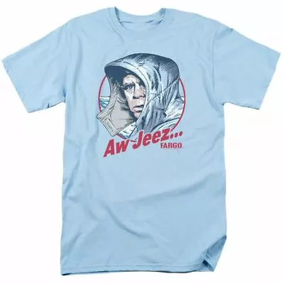 Buy Fargo Aw Jeez T Shirt Mens Licensed Movie Tee Light Blue • 16.30£