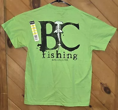 Buy Bone Collector Fish Mens Shirt Green Adult Short Sleeve Hunt Fishing Graphic XL • 5.59£