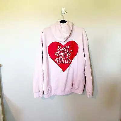 Buy Lonely Ghost Self Love Club Pink Hoodie Sweatshirt Size XL • 37.34£