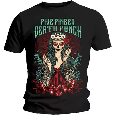 Buy Five Finger Death Punch FFDP Lady Muerta Official Tee T-Shirt Mens • 16.06£