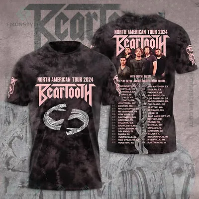 Buy SALE!!_ Beartooth’s North American Tour 2024 With The Tour Dates 3D AOP T-Shirt • 22.40£