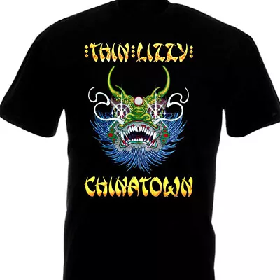 Buy New Popular Thin Lizzy Chinatown T-shirt Gift Funny Black S-5XL Tee THAEB677 • 22.16£