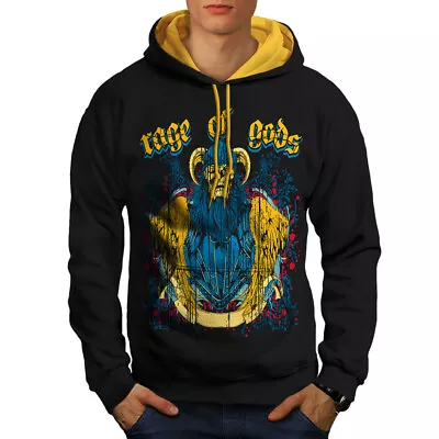 Buy Wellcoda Rage Of Gods Death Legend Mens Contrast Hoodie • 32.99£