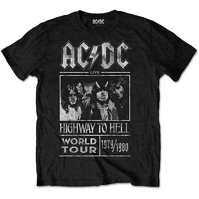 Buy ACDC Highway To Hell World Tour 79-80 Rock Official Tee T-Shirt Mens Unisex • 14.99£