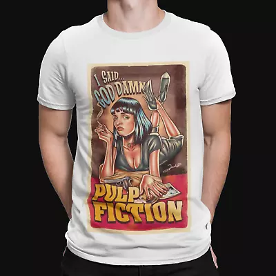 Buy Pulp Fiction Art T-Shirt - Mia Wallace Tarantino Film Retro 80s 90s Cool Movie • 8.39£