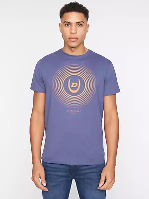 Buy Duck And Cover - Mens 'ZOOMOUT' T-Shirt - Denim Blue • 14.99£