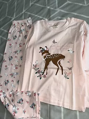 Buy CUTE BAMBI PRINT PYJAMAS PJS--PALE PINK & FLORAL--AGE6- 7 YEARS/120cms-New • 4.99£