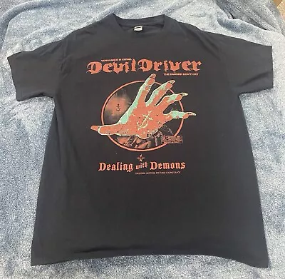 Buy Devildriver Dealing With Demons Metal Band T Shirt - Size L Pre Owned • 11.67£