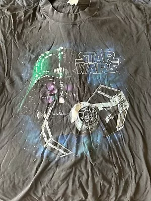 Buy Vintage 1995 Star Wars Darth Vader Licasfilm Ltd Tie Fighter T-shirt Size M • 45£