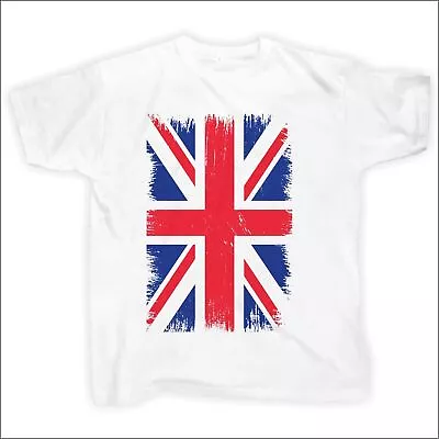 Buy Mens Kids Union Jack T-Shirt Queens Jubilee Distressed Great Britain Flag T Top • 8.99£