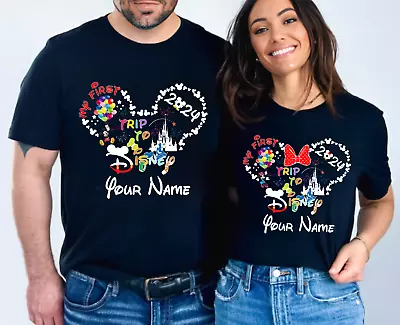 Buy Personalised My First Trip To Disneyland 2024 T-Shirt Mickey Minnie Mouse Tee • 10.99£