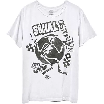 Buy Social Distortion T Shirt Speakeasy Checkerboard Band Logo Official White XXL • 16.56£