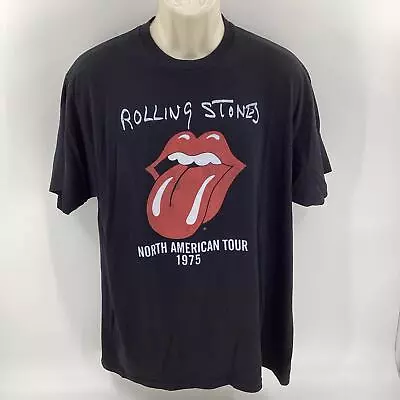 Buy Rolling Stones North American Tour 1975 T Shirt Black Red White Size XL 901 • 9.33£