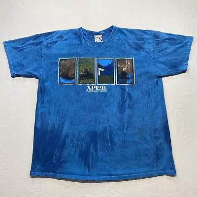 Buy Xcaret Mexico T Shirt Mens 2XL Xplor Graphic Tie Dye Explore Vacation • 16.66£