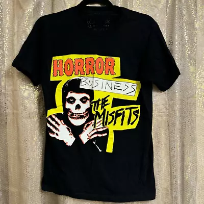 Buy The Misfits Horror Business Fiend Black Yellow Red Band Tee Small • 23.34£