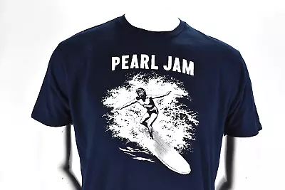 Buy Vintage Pearl Jam Surfer Gas Mask Hang Ten Blue Tee Shirt L • 92.59£