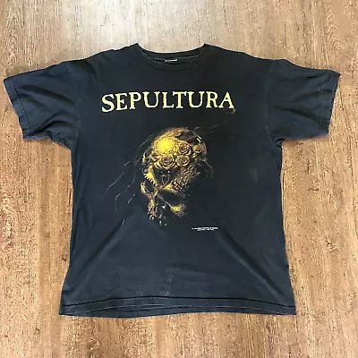 Buy Rare Vintage Sepultura Beneath The Remains 1996 Shirt Blue Grape XL • 200.72£