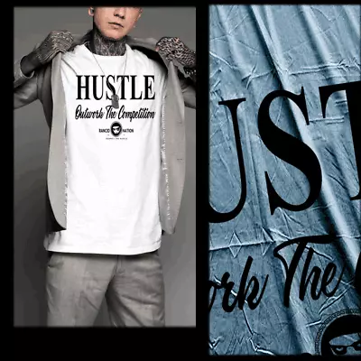 Buy Gangster T-shirt Hustle Outwork Urban Hip Hop Hustle Mafia Mob Thug White Tee  • 23.29£