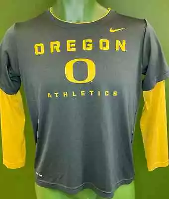 Buy NCAA Oregon Ducks L/S Double Layer T-Shirt Youth Medium 10-12 • 13.99£