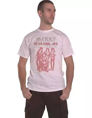 Buy KISS T Shirt Merry Kissmas Band Logo New Official Mens White • 16.95£