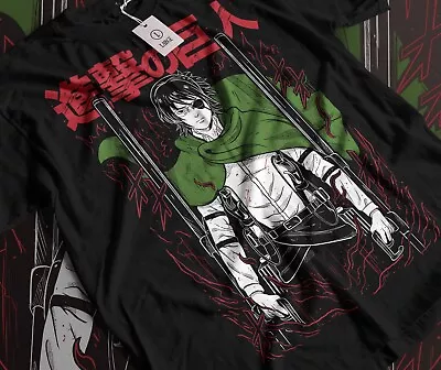 Buy Attack On Titan Levi Shirt AOT Anime T-Shirt Eren Tshirt Mikasa Manga Hange Tee • 13.04£