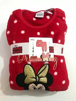 Buy Disney Minnie Mouse Red Fleece Cosy Pyjamas Kids Girls BWNT Primark • 16.99£